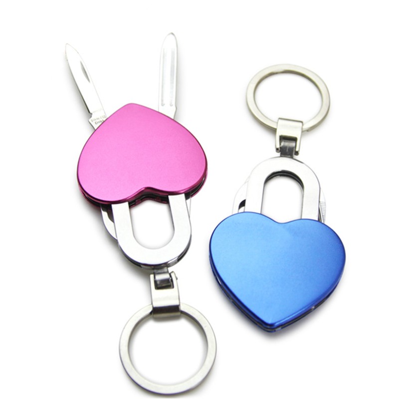 Heart Shape Multifunction Key Chain Pocket Knife 5