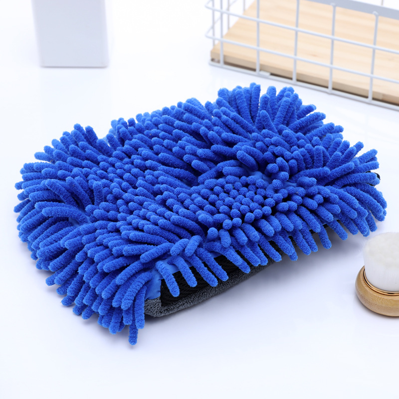 Chenille Premium Scratch Resistant Microfiber Reversible Car Wash Gloves 4
