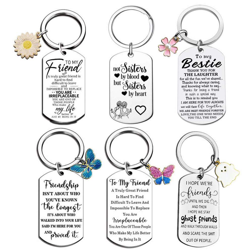 2 " Good Friend Stainless Keychain 2