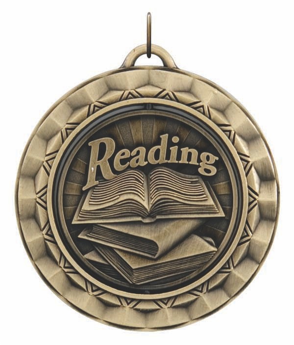 Reading Spinner Medal, 2 5/16" 2