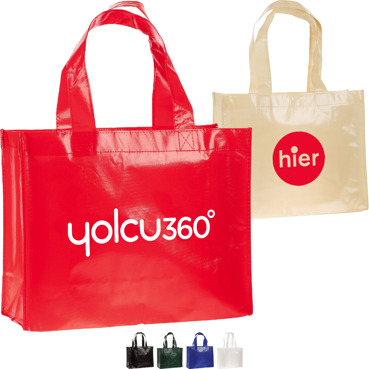 110 GSM Non-Woven Laminated  W/ Gusset Tote Bag (15.75" X 12.5" X 6.25") 2