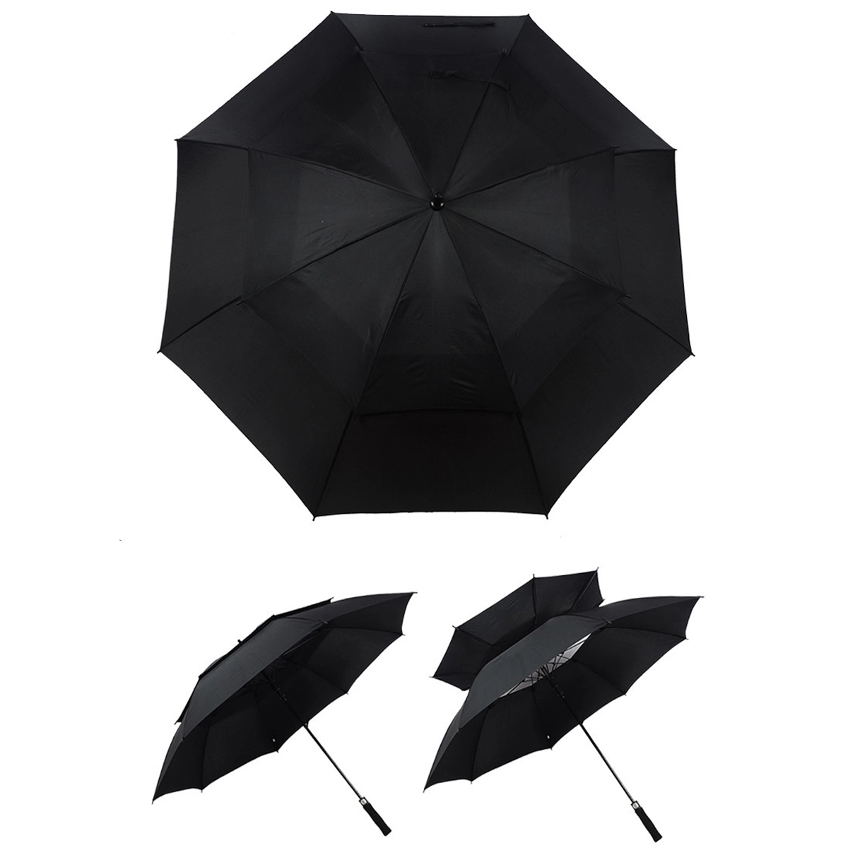 Automatic Large Double Canopy Vented Golf Umbrella 5