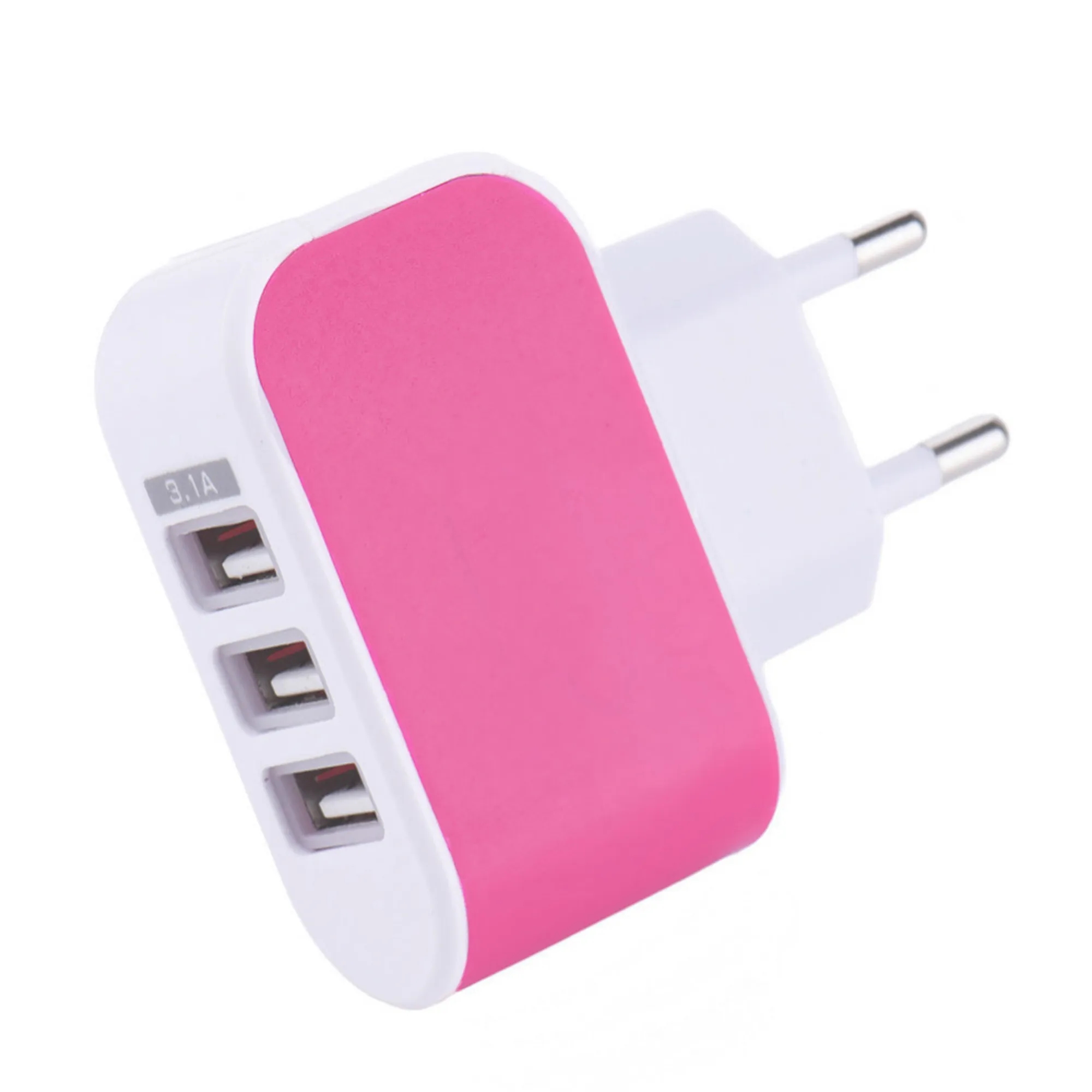 Compact 3 USB LED Charger 2.49x2.17x0.99 Inch 1