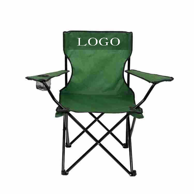 Portable Folding Chair w/ Arm Rest Cup Holder and Storage Bag 2