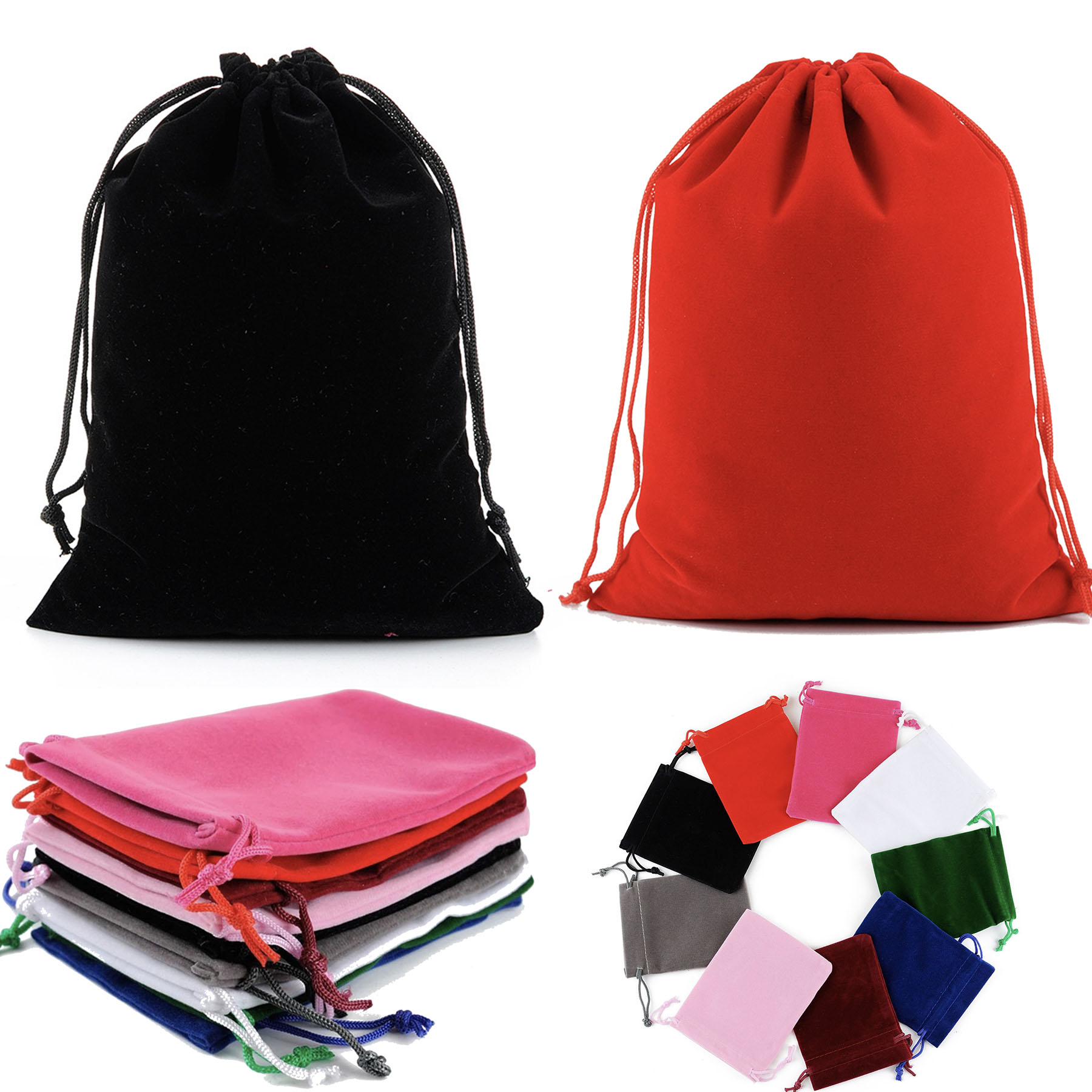 Velvet Cloth Drawstring Jewelry Bags Pouches 2