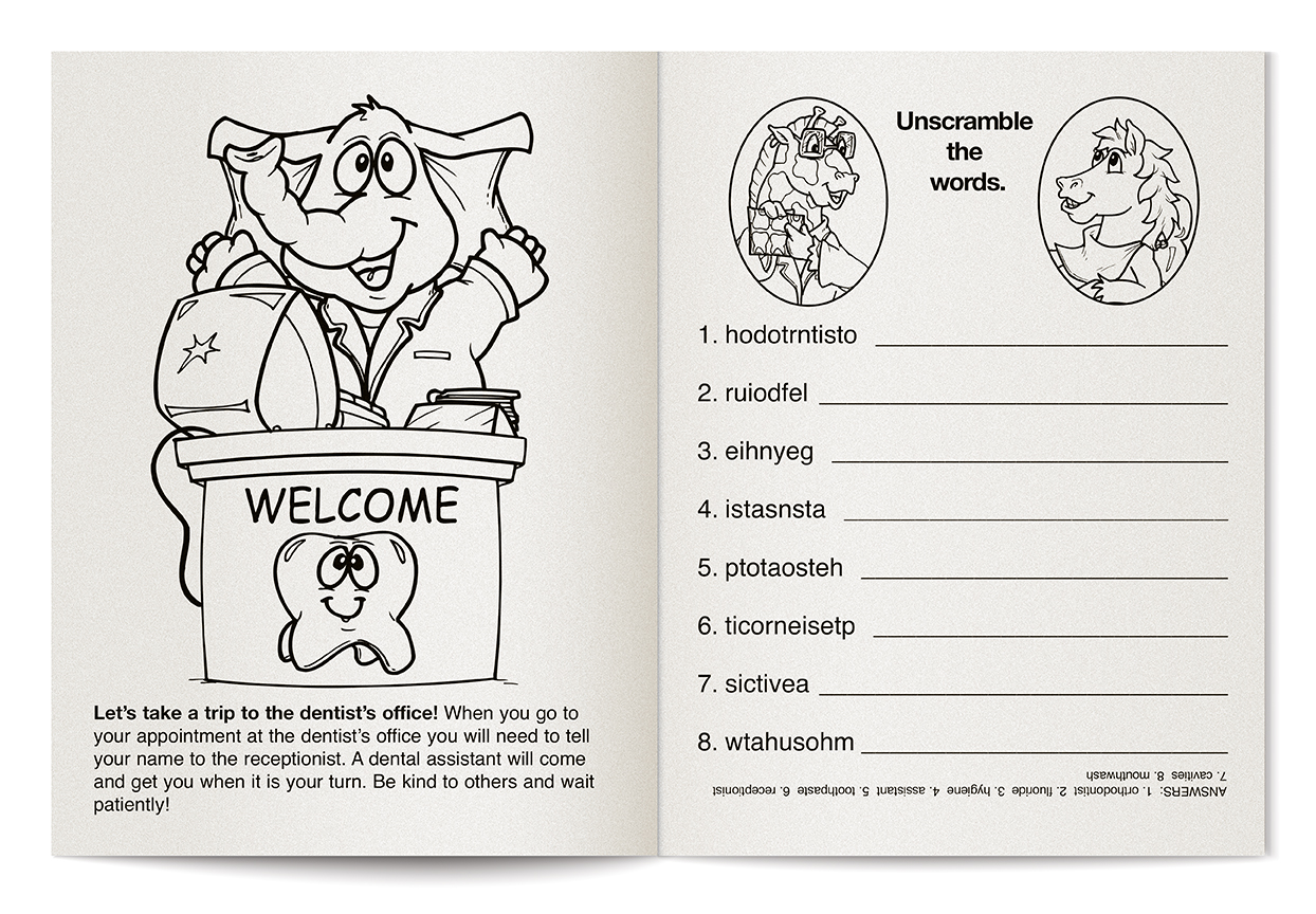 COLORING BOOK - A Trip to the Dentist Coloring & Activity Book 6