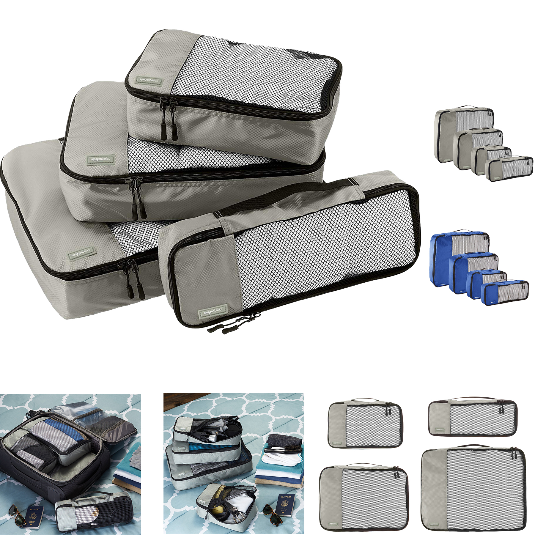 4 Piece Packing Travel Organizer Cubes Set 2