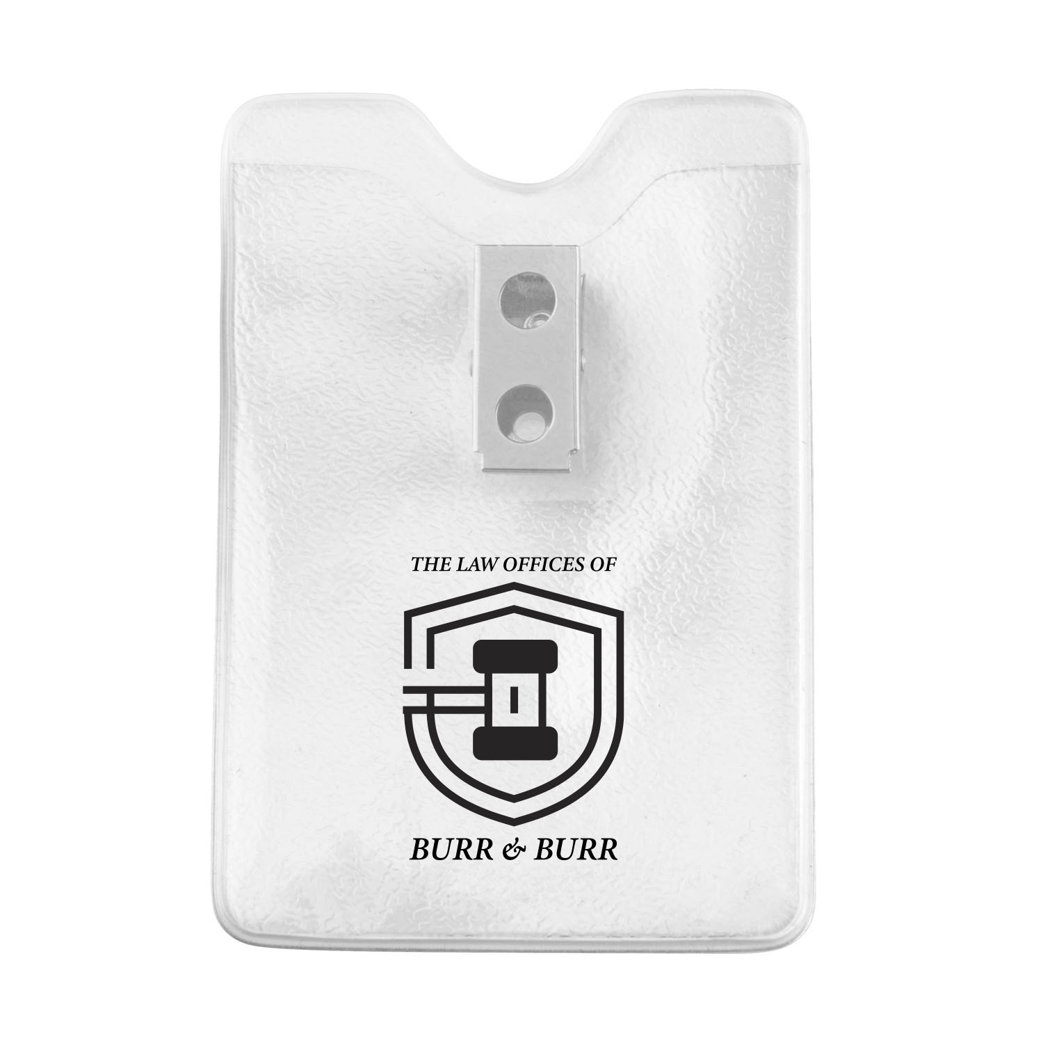 2.63" W x 3.92" H - Vertical Clear Vinyl Badge Holder (1 Color Imprint) 2