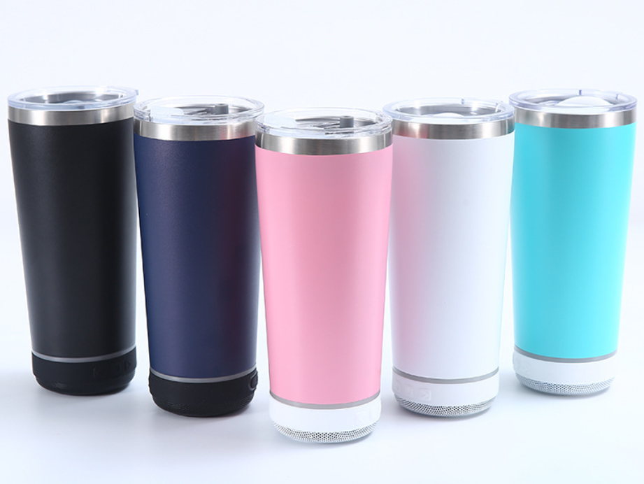 20 OZ Tumbler with a Speaker at the Bottom 2