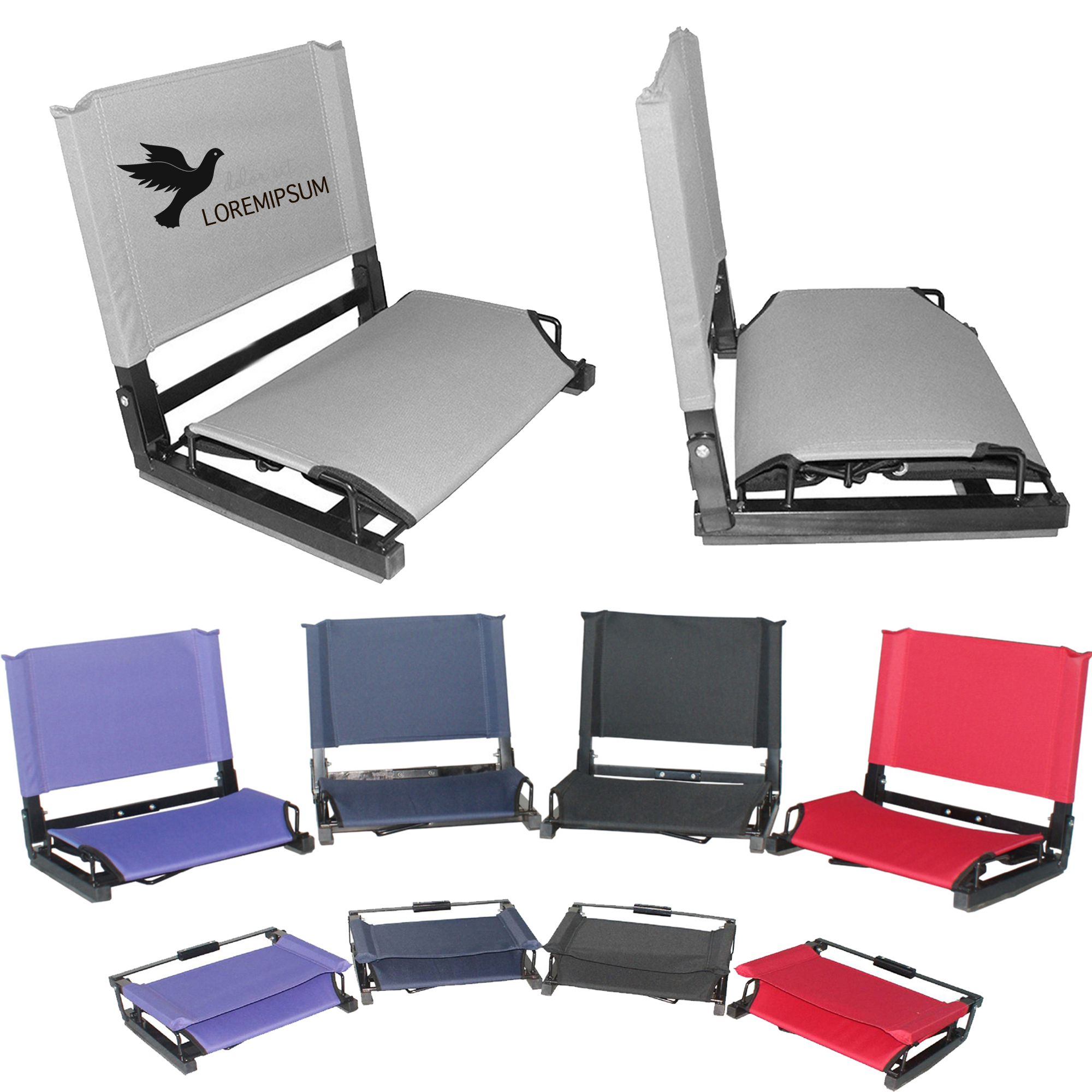 Portable Outdoor Stadium Seat For Bleachers Camping Chair 4