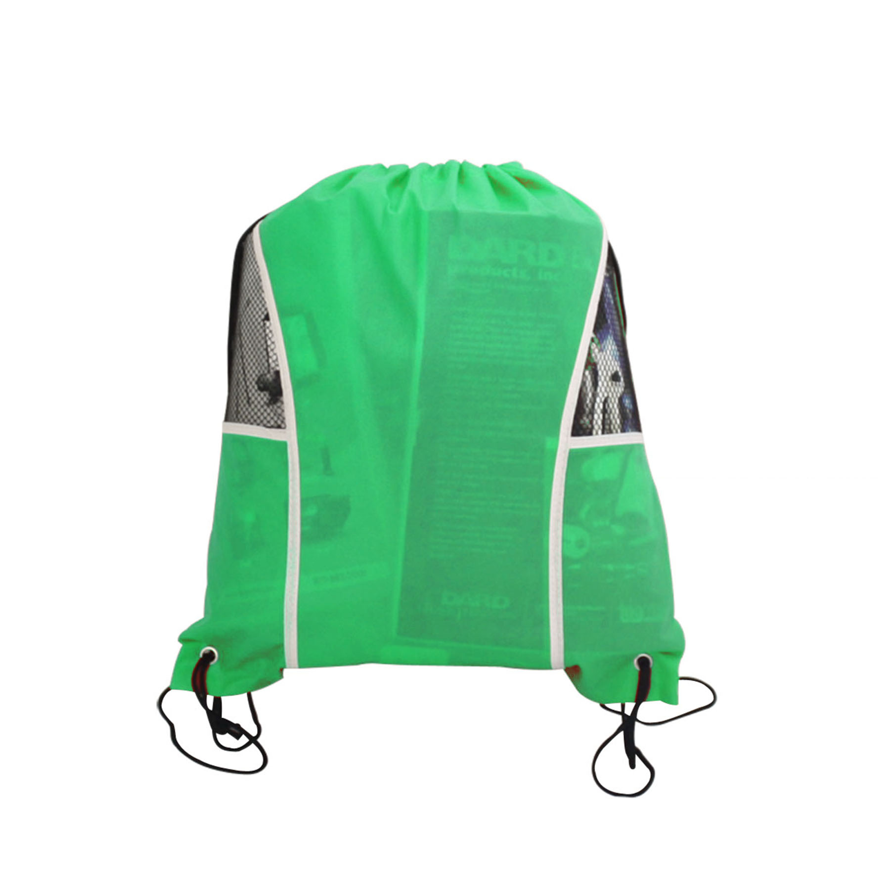 Non Woven Drawstring Backpack with Mesh Panels 4