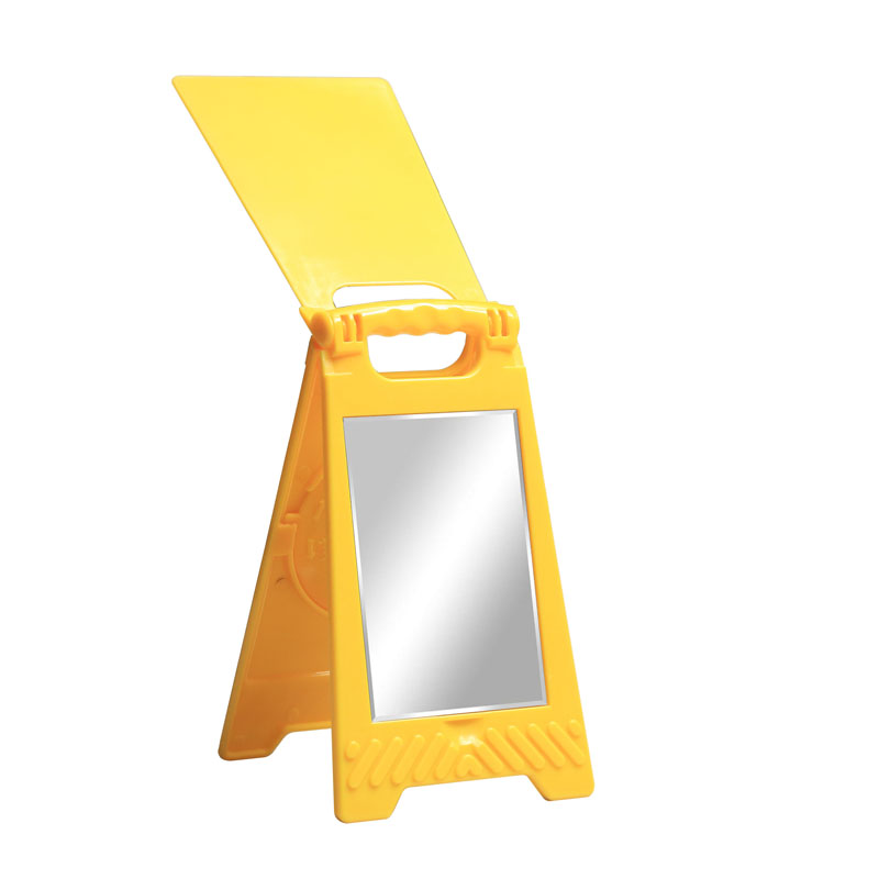 Classic Desktop Mirror + Picture Frame Warning Sign (Yellow) 1