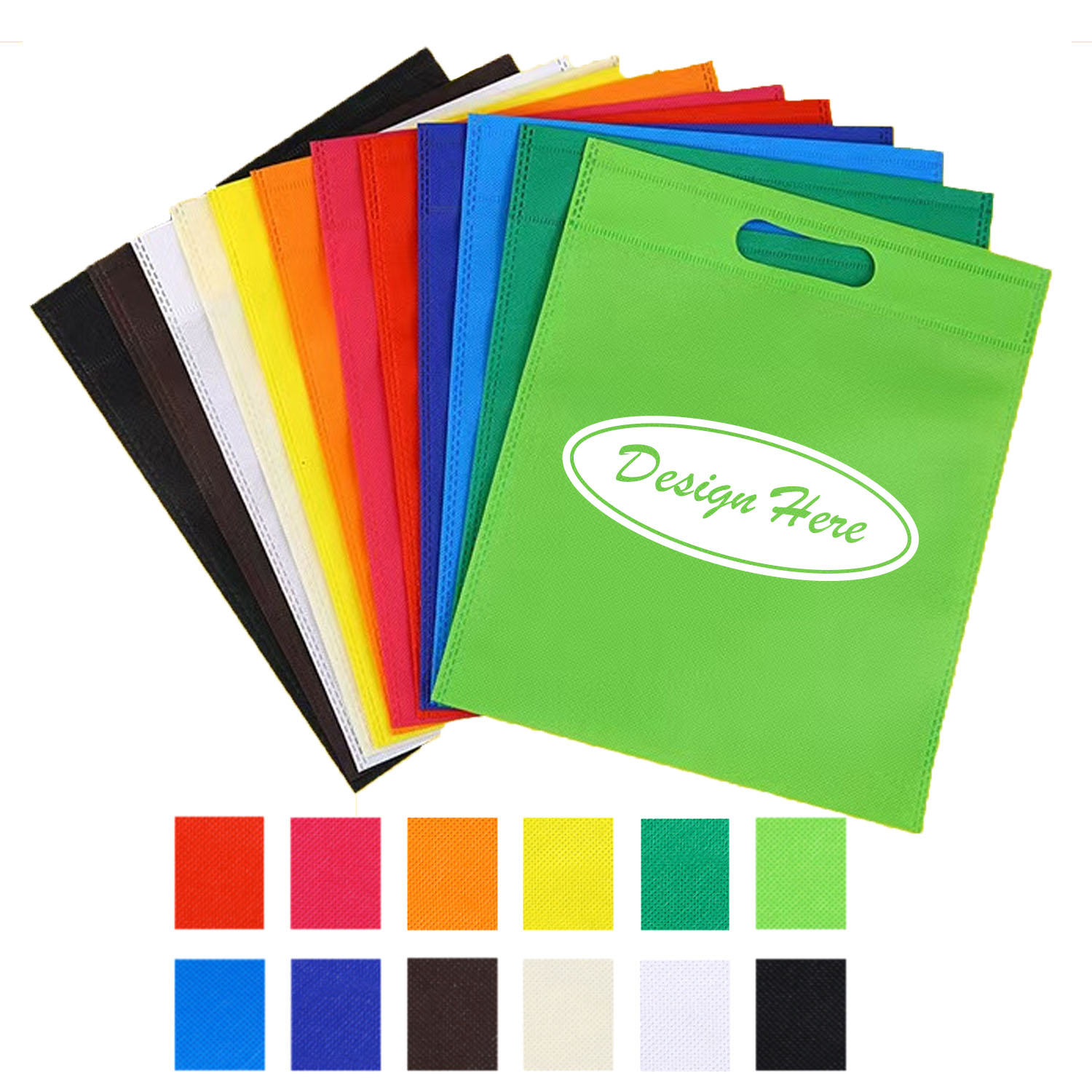 Personalized Non-Woven Shopping Bags with Flat-Mouth Closure 4