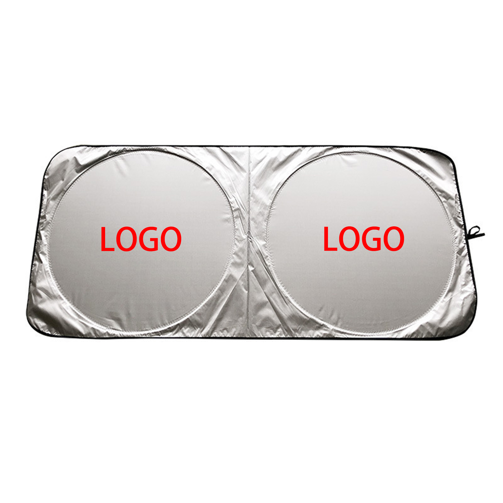 Foldable Silver-Coated Dual Ring Windshield Protector 2