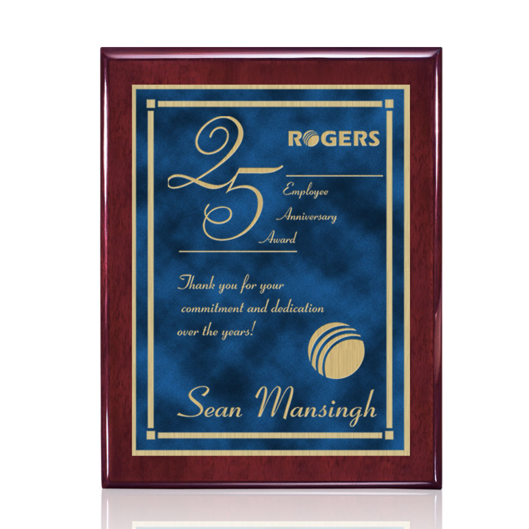 Oakleigh/Contempo Plaque - Rosewood/Blue 4