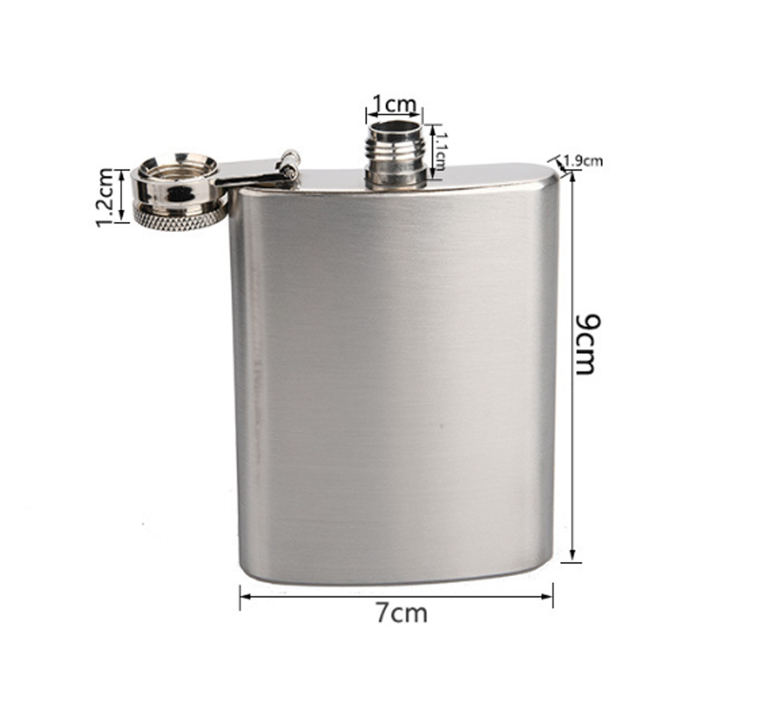 3.5OZ Stainless Steel Flagon, custom water bottle with logo imprint 2