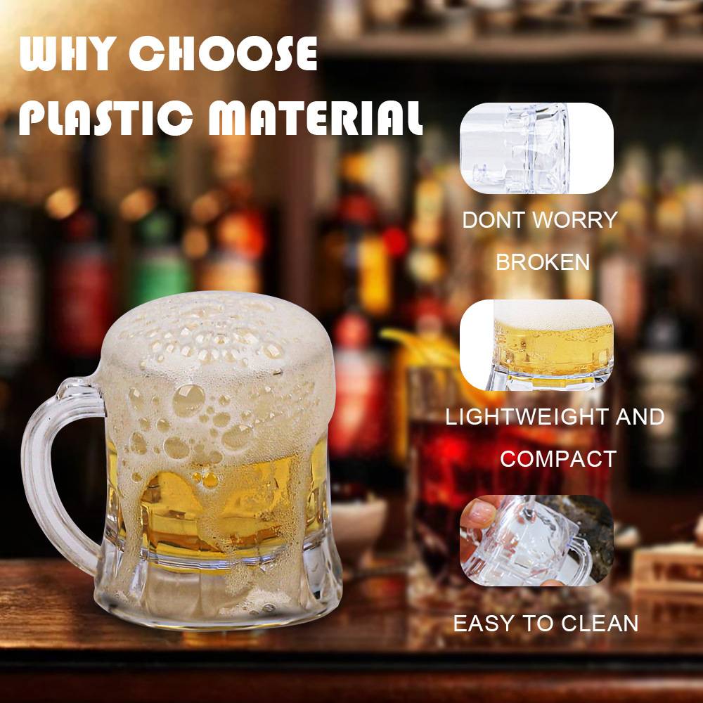 2oz Glass Beer Mug with Handle 4