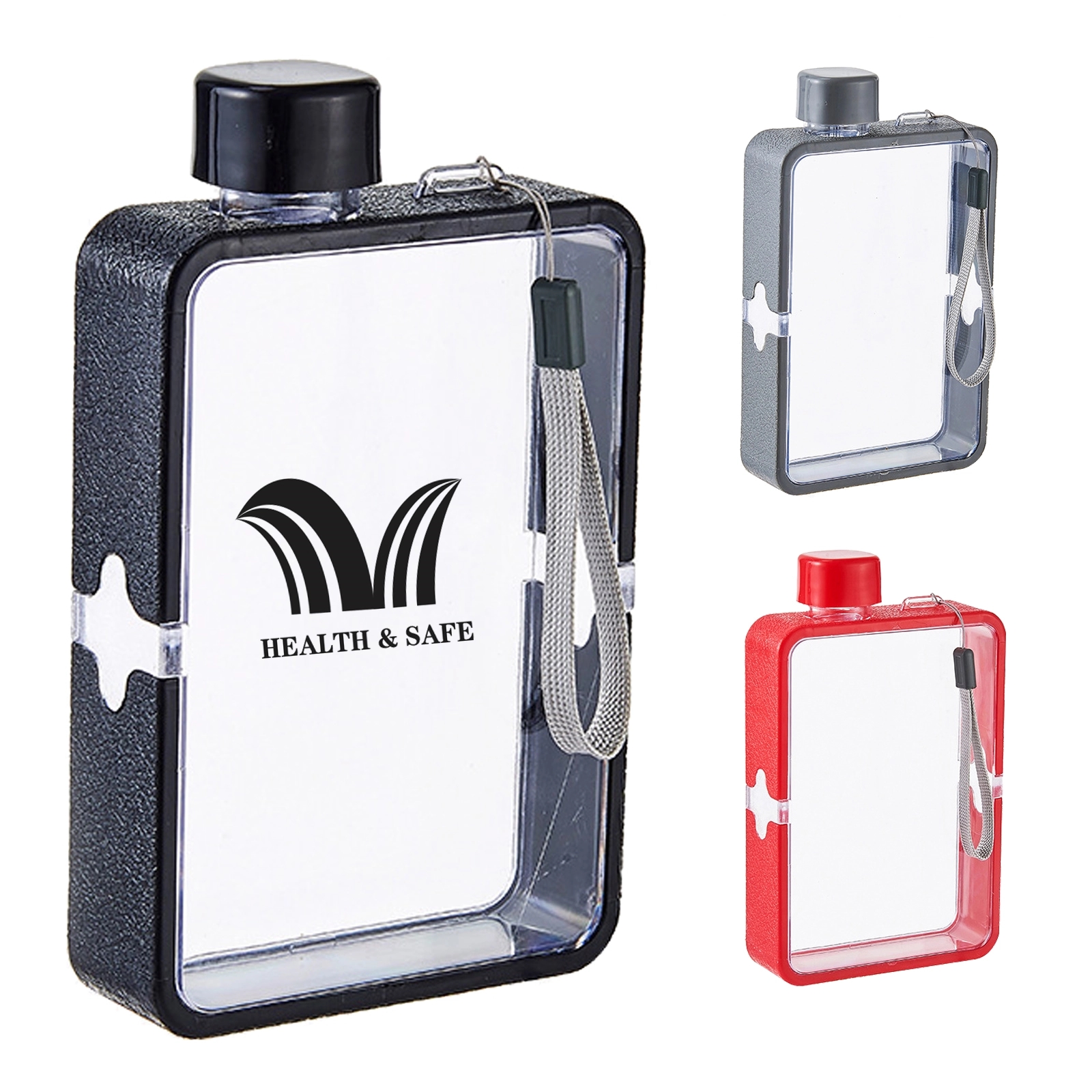 13.5oz Plastic Square Clear Water Bottle 4