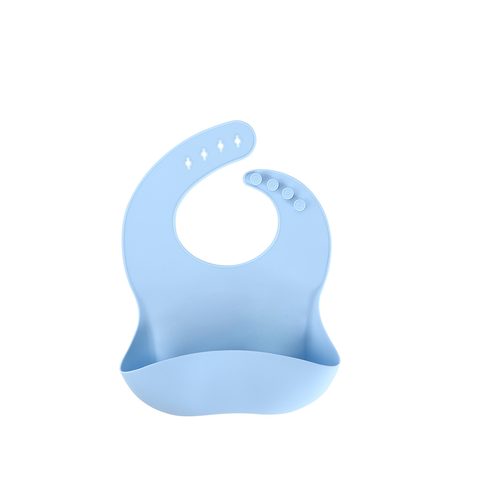 Silicone Baby Bib 12.8" x 9.5" With Food Catcher Pocket 14