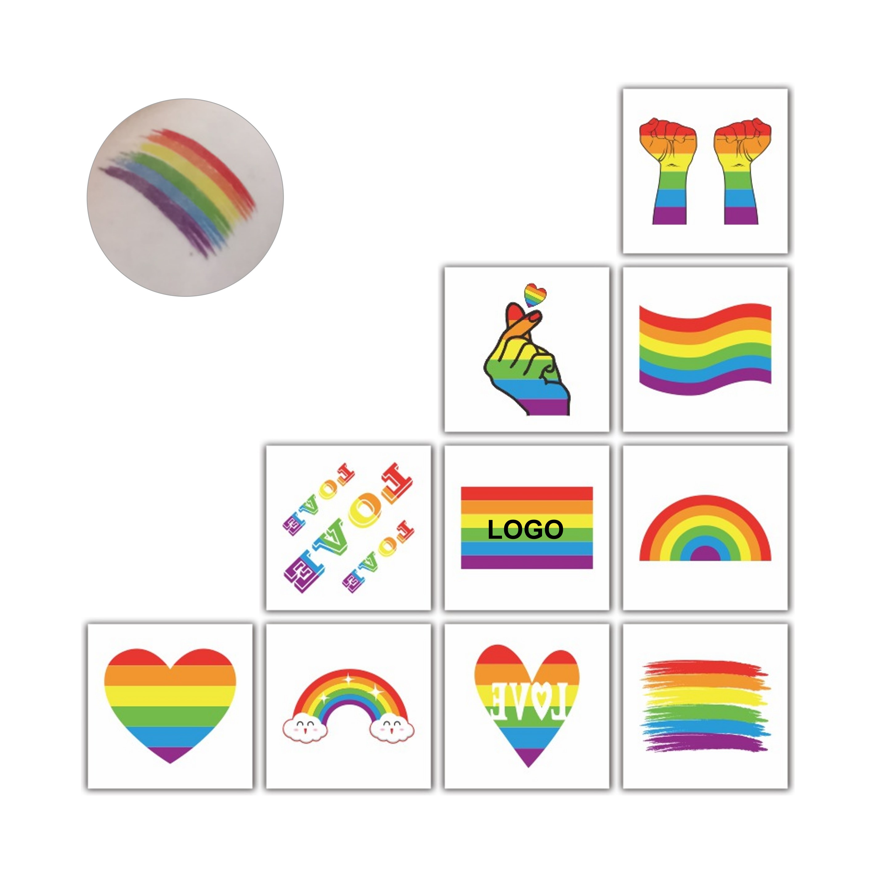 Rainbow Tattoos (direct import) 3