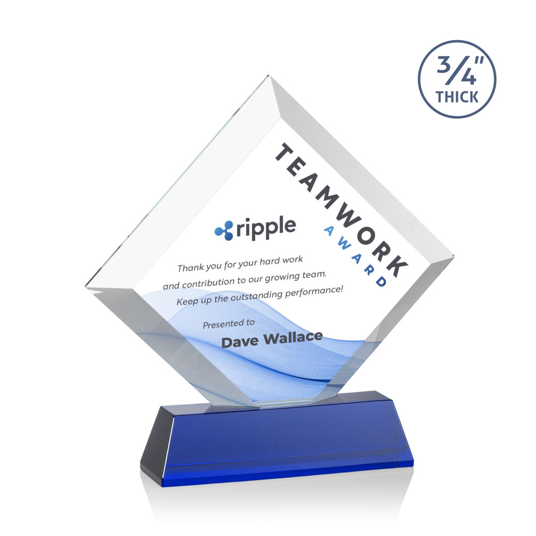 Belaire VividPrint™ Award on Newhaven Base - Blue 3