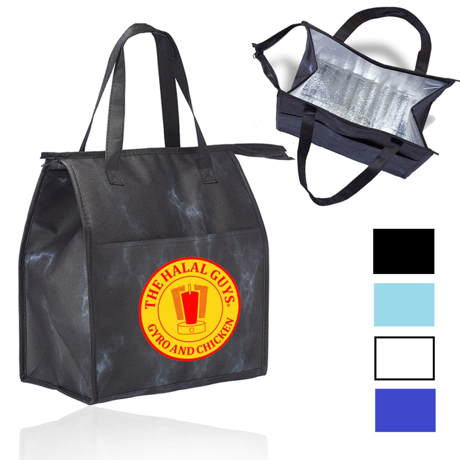 Marble Insulated Shopping Gusset Tote Bag (14.25" x 12.5" x 7.5") 3