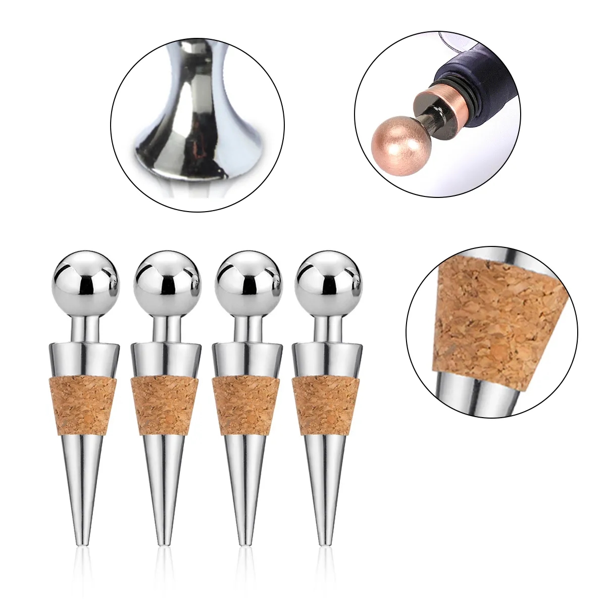 Assorted Wine Bottle Stoppers & Preservers 6