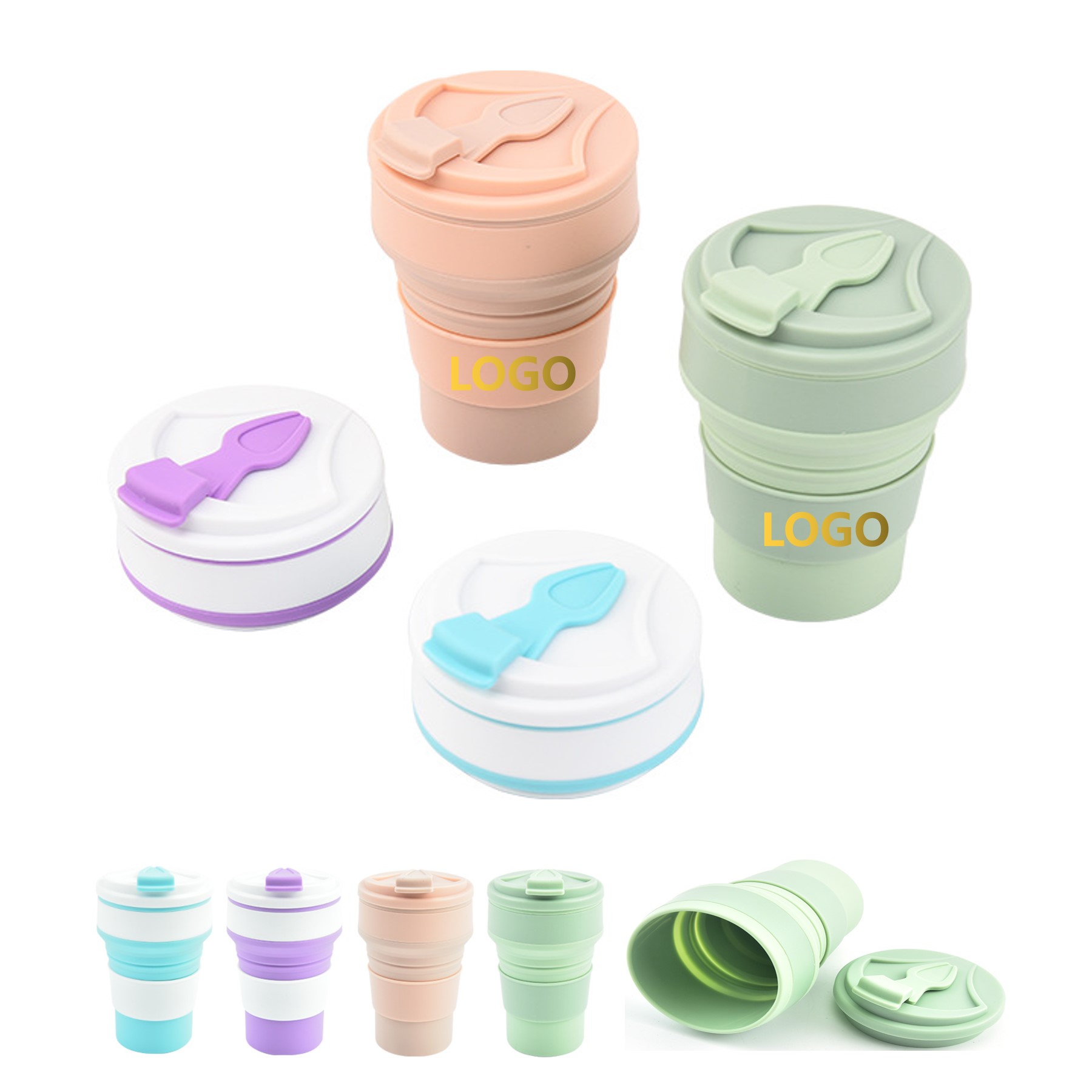 12 oz.Collapsible Silicone Coffee Cup 3