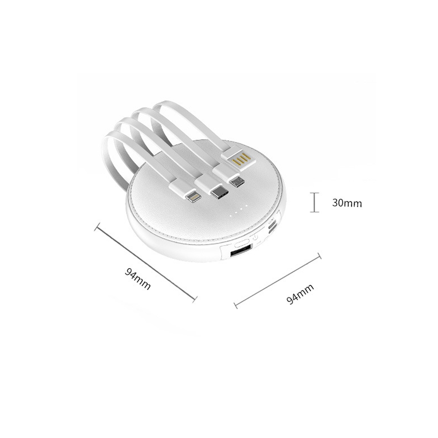 Round PU Wireless Power Bank 4