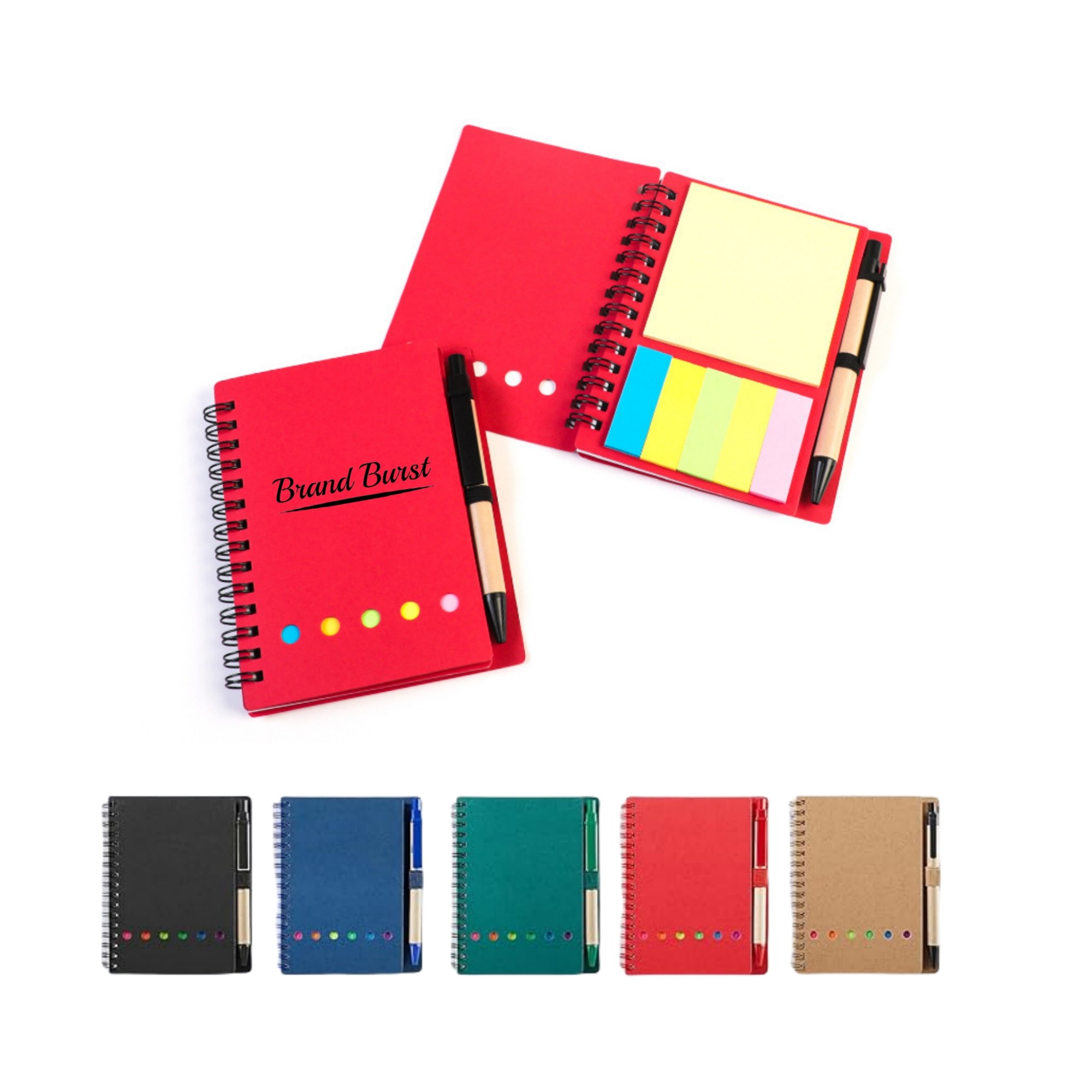 Spiral Notepads With Pen Holder