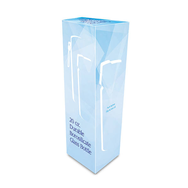20 oz. Durable Clear Glass Bottle with Flip Top Lid 3