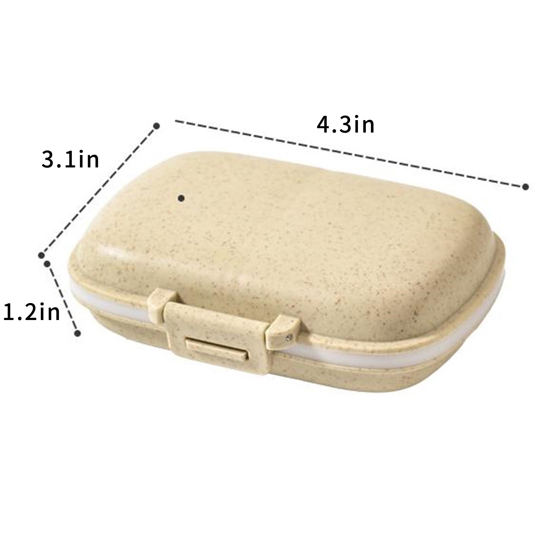 Portable 8-Compartment Sealed Pill Box 1