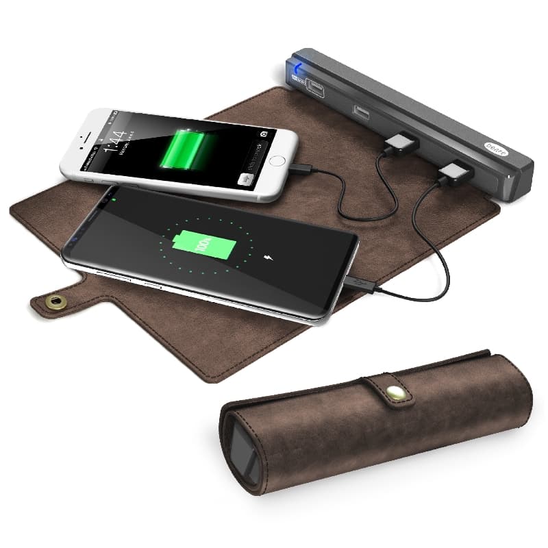 4 Port USB Power Tube Roll Up - Portable Charger 4