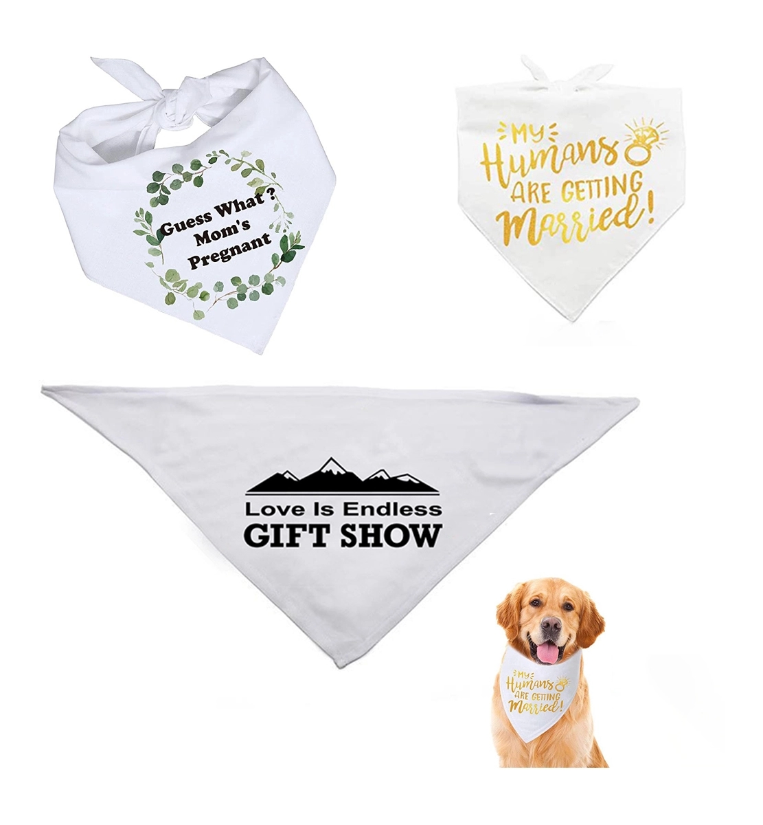 Customized Polyester Adjustable Dog Bandana 3