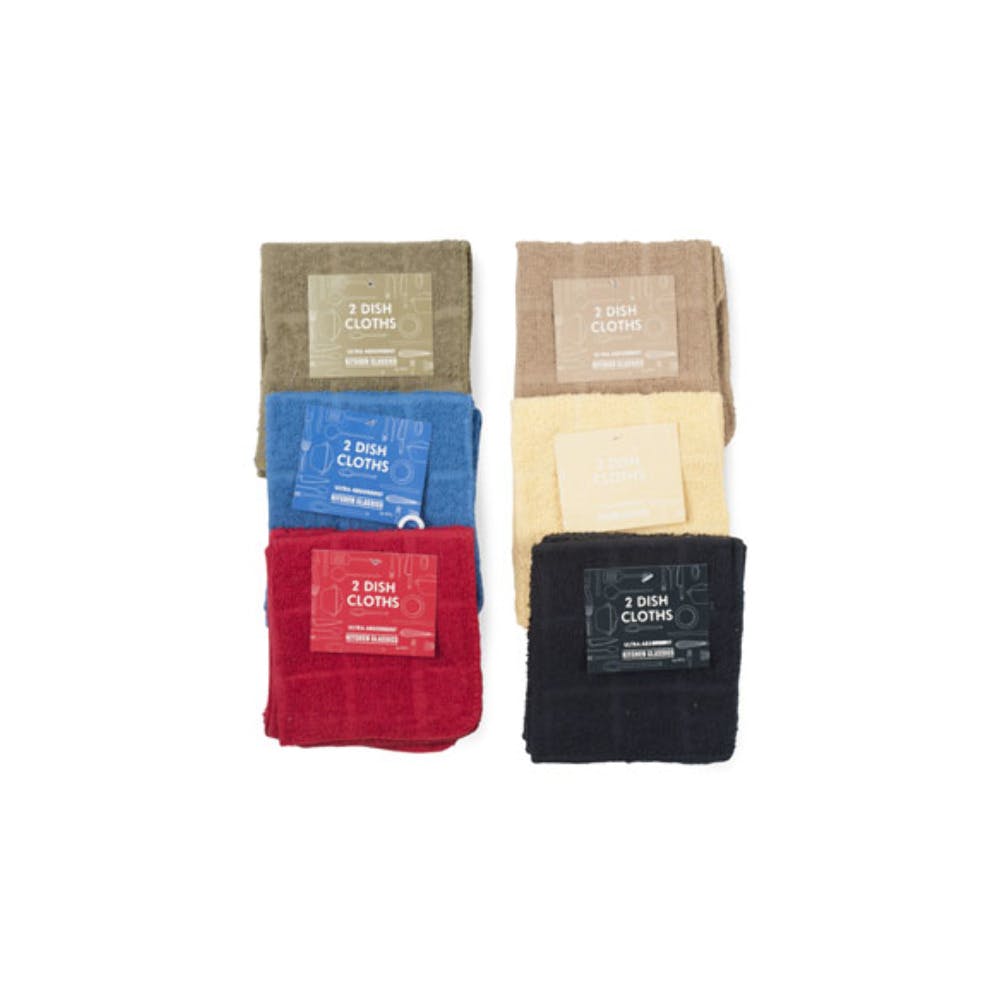 Kitchen Dish Cloths - Assorted 2 Pack 2