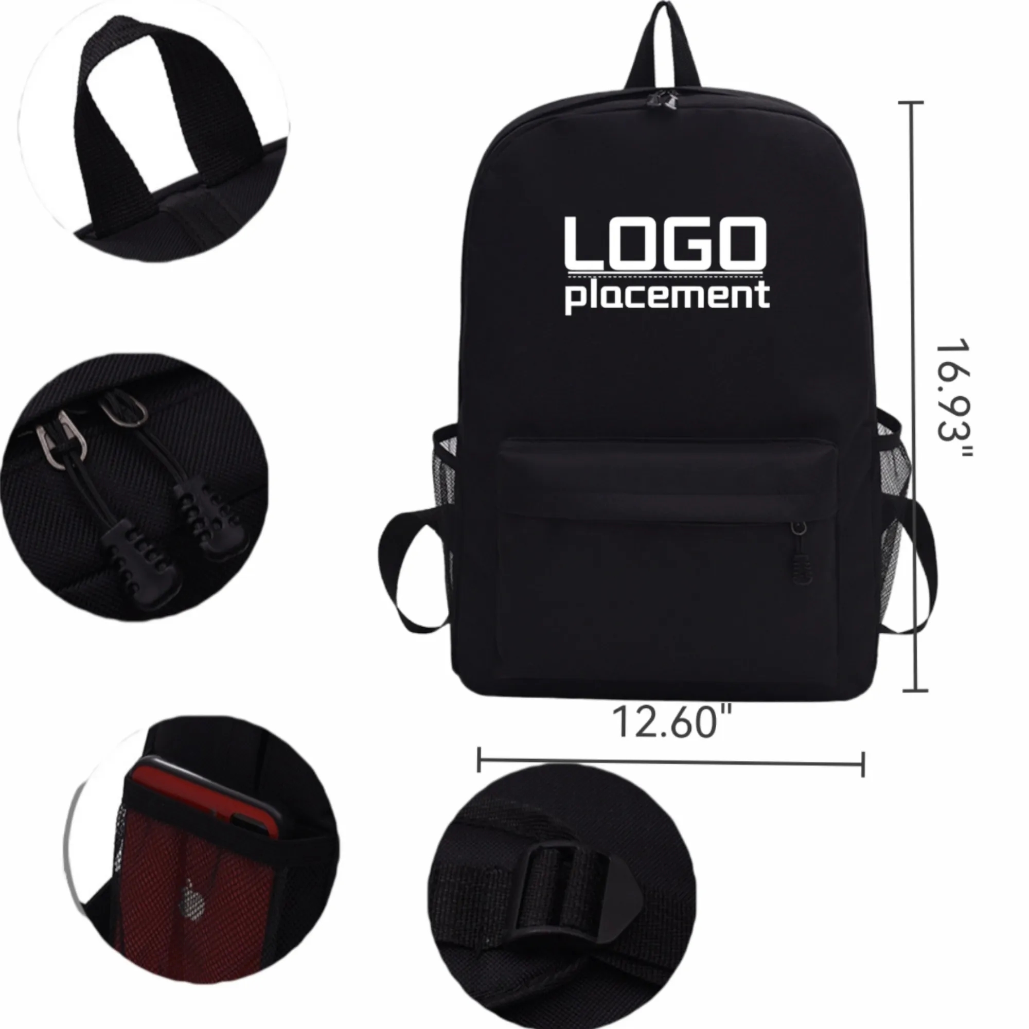 Custom Logo Student Backpack 5