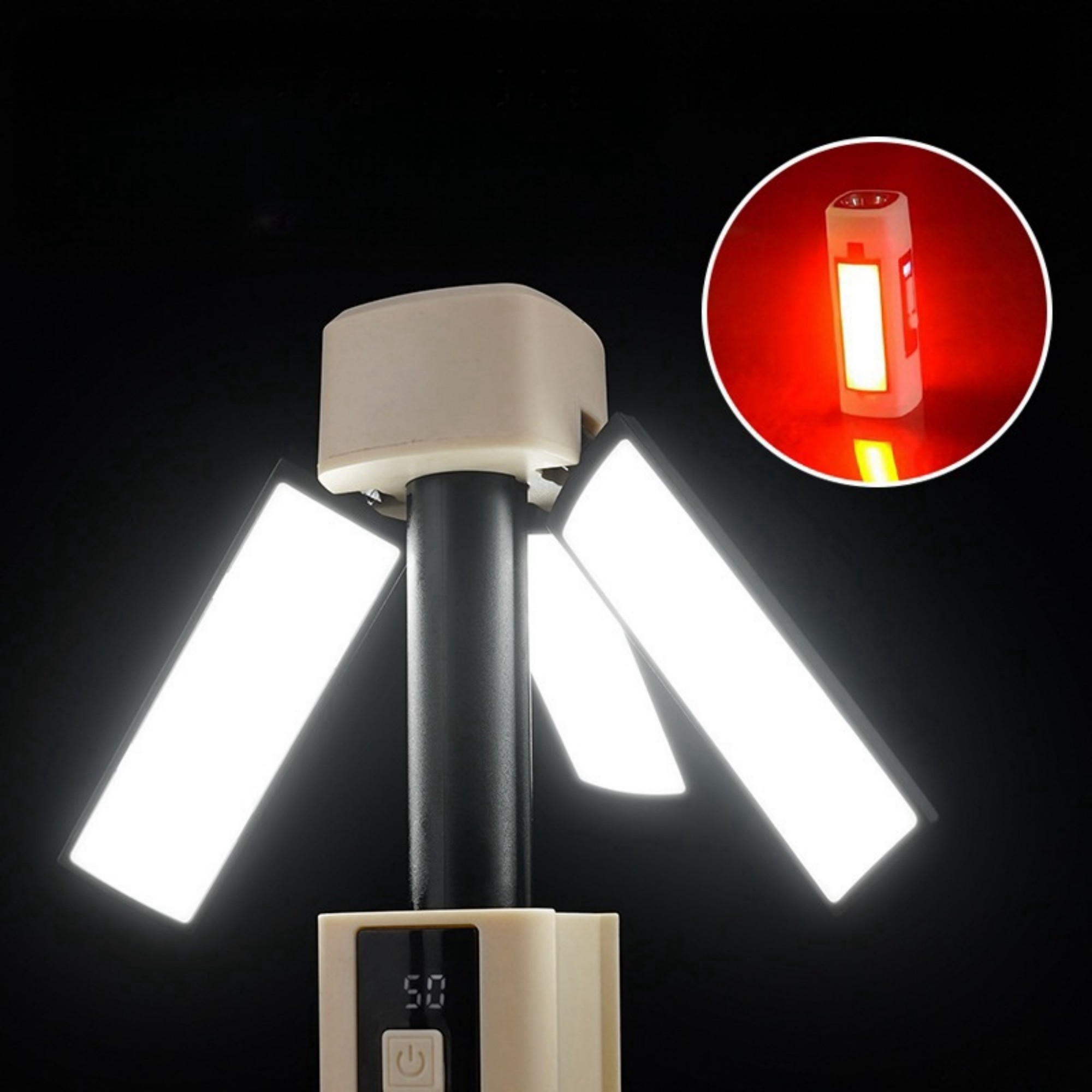 Folding LED Camping Lantern Flashlight, custom sports ball with logo imprint 3