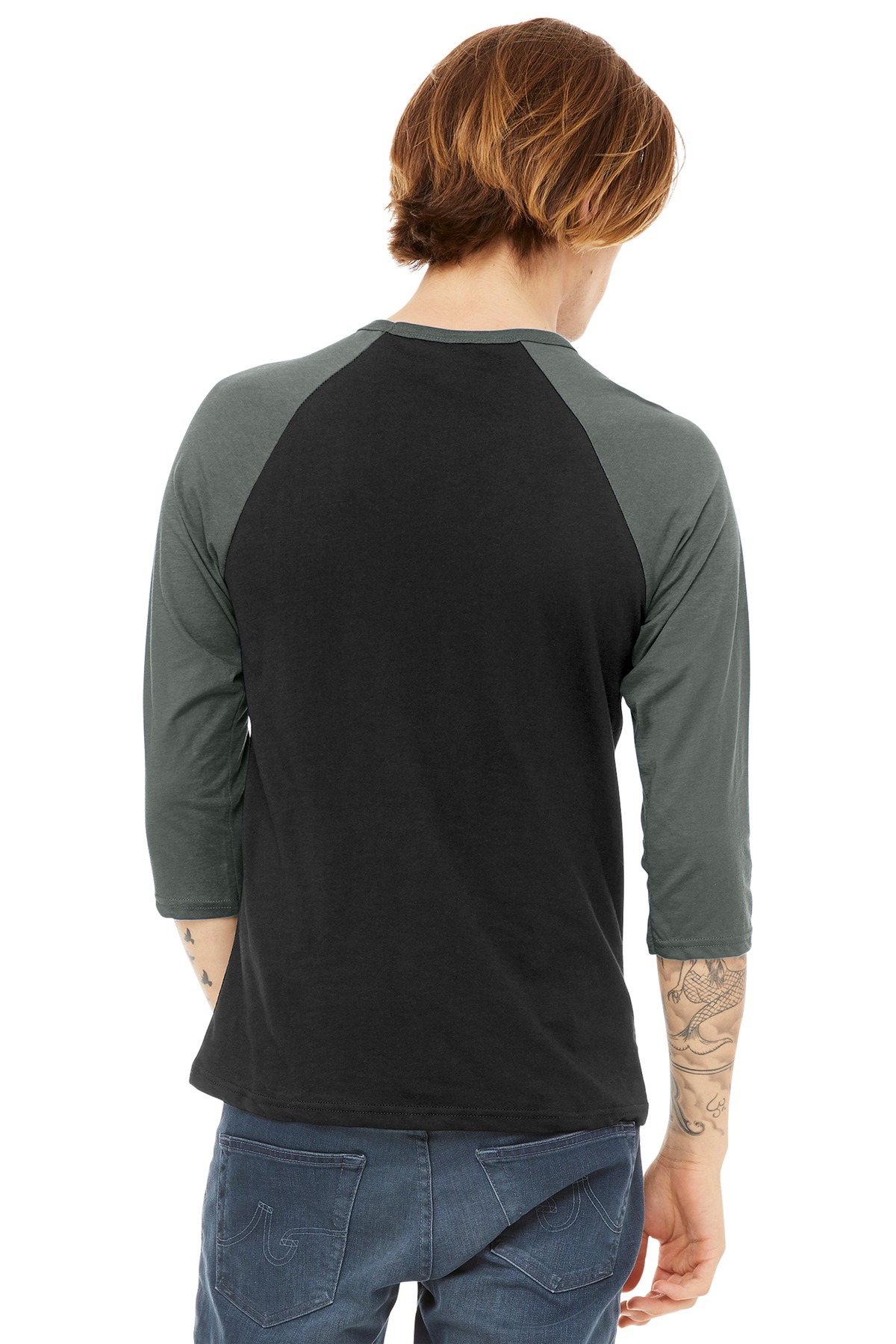 BELLA+CANVAS Unisex 3/4-Sleeve Baseball Tee. BC3200 23