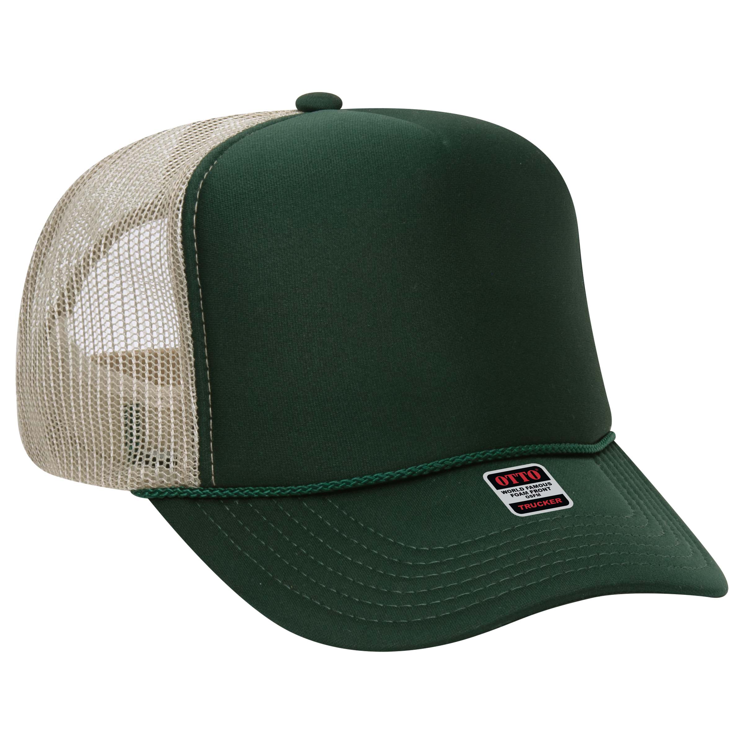 OTTO CAP® 5 Panel High Crown Mesh Back Trucker Hat 73