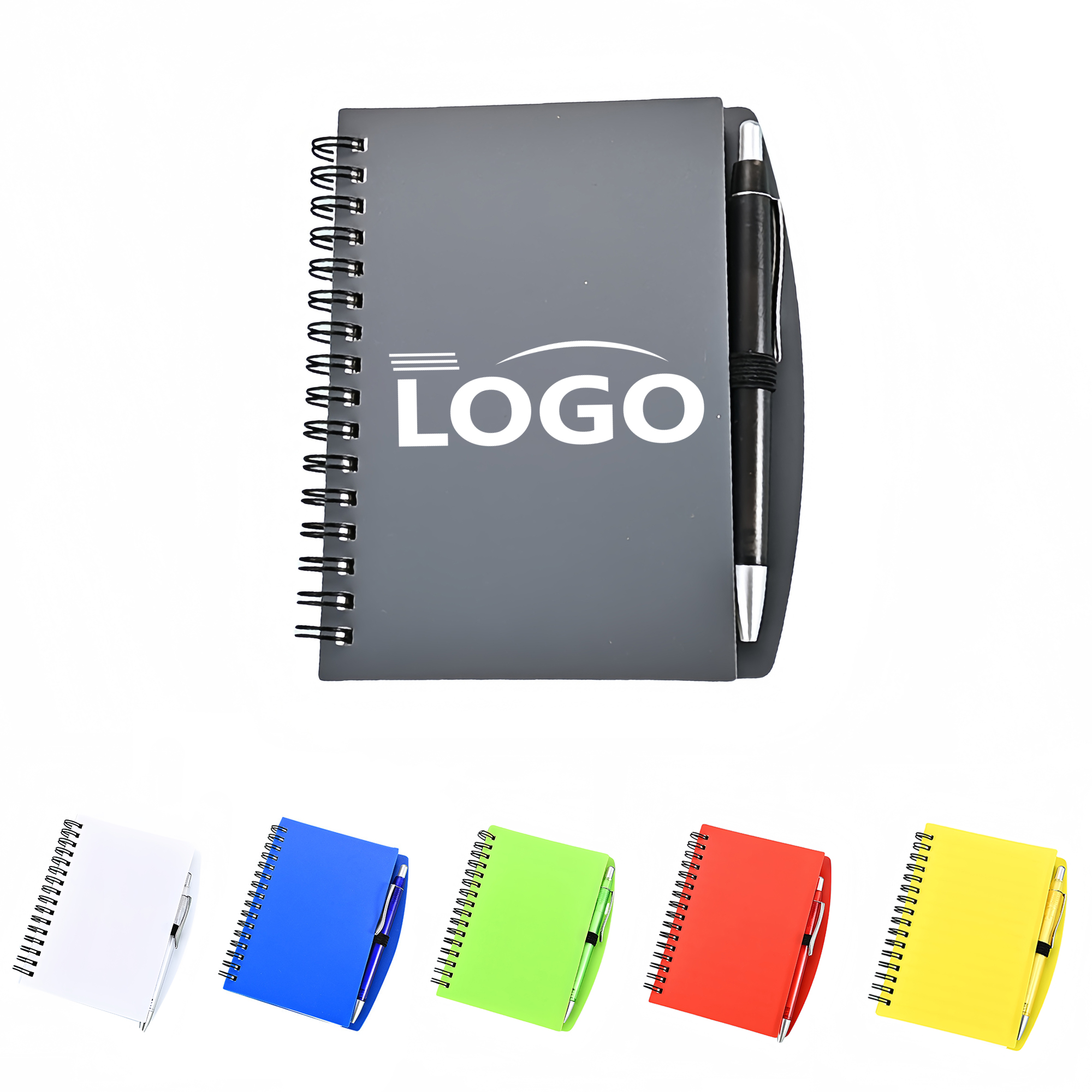 A6 Spiral Notebook with Frosted Cover and Pen 2