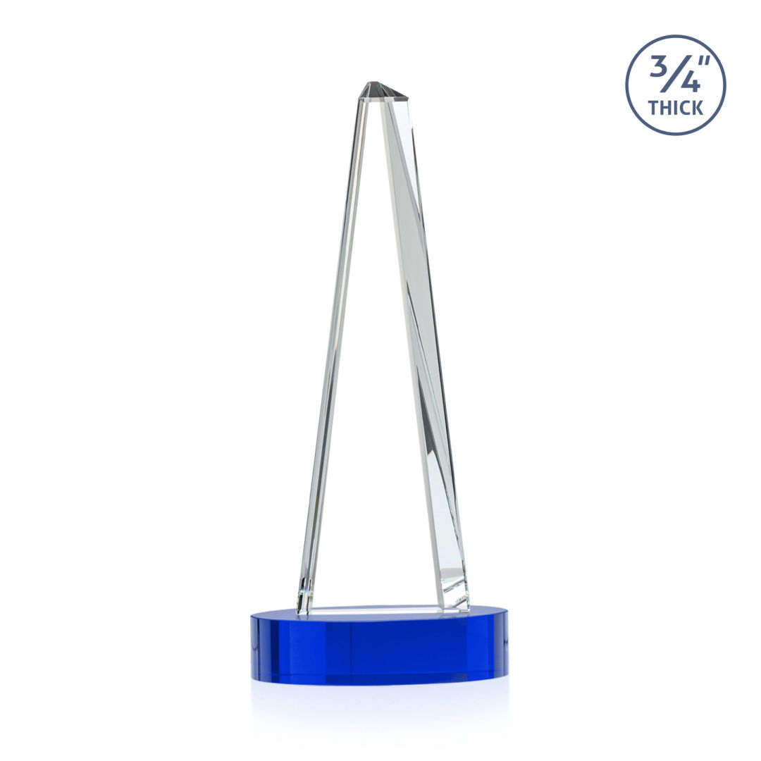 Majestic Tower VividPrint™ Award on Alberton Base -  Blue 8