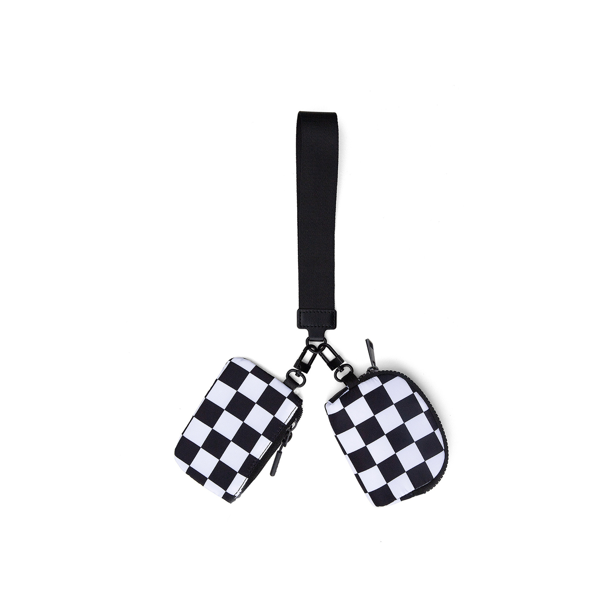 Nylon Dual Pouch Wristlet 3" x 4" With Zipper Strap 8