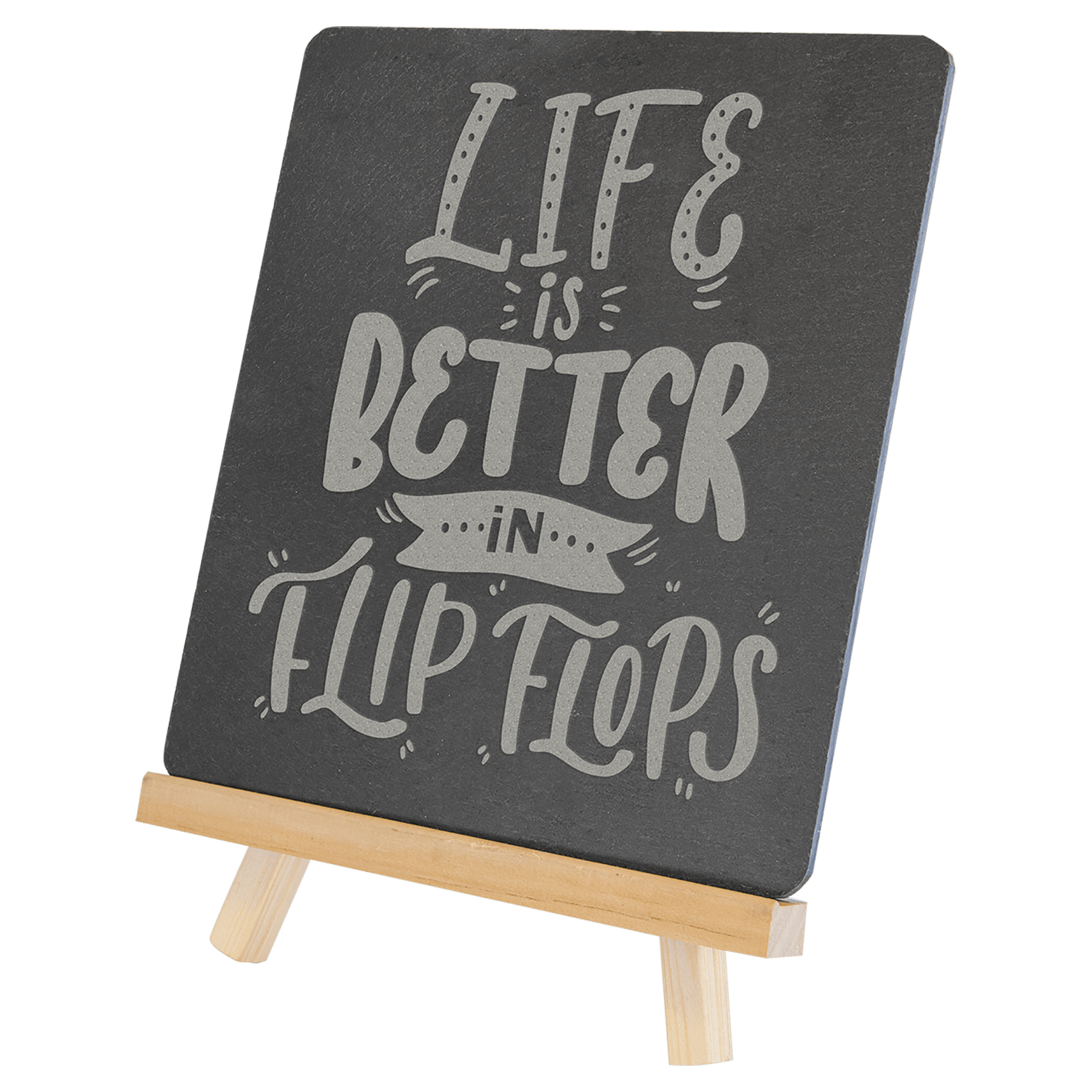 6 3/4" x 7 3/4" Wood/Slate Easel 1
