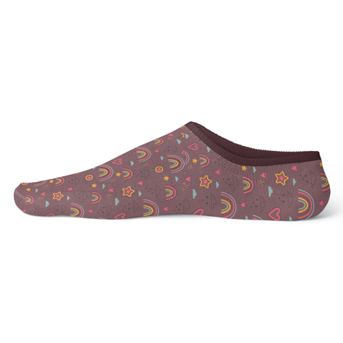 Jacquard Weave 200-Needle Cotton-Blend Low Cut Socks 1