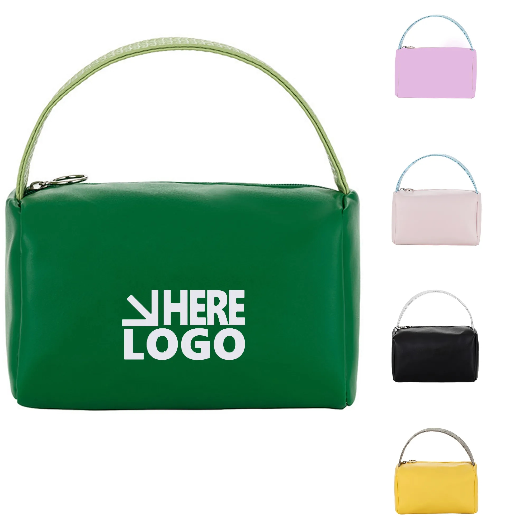 Portable Travel Candy Color PU Waterproof Makeup Bag