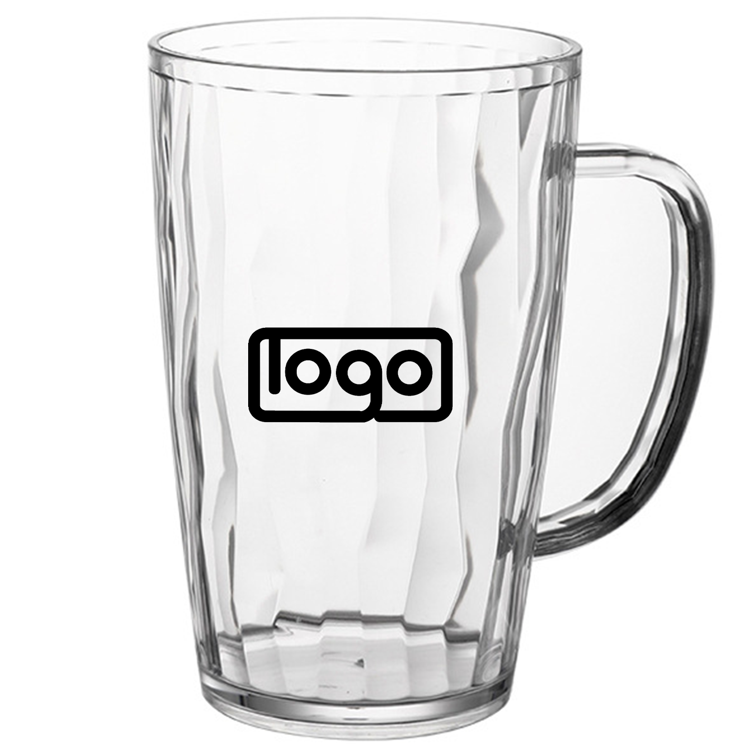 18oz Plastic Clear Beer Mug w/ Handle 3