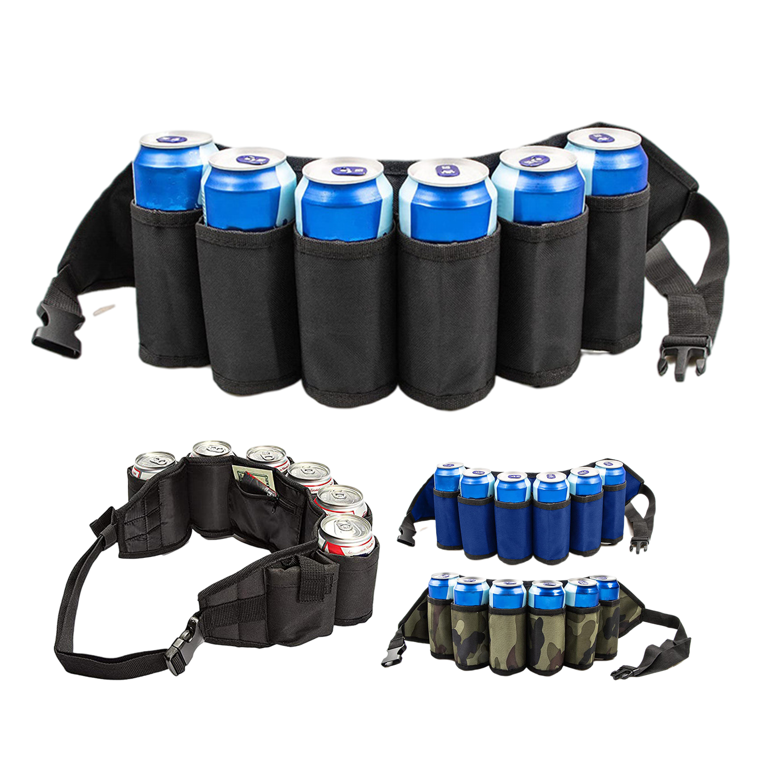 Adjustable 6 Pack Beer Belt Holder 3