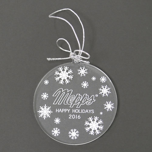 Acrylic Ornament Circle Snowflakes