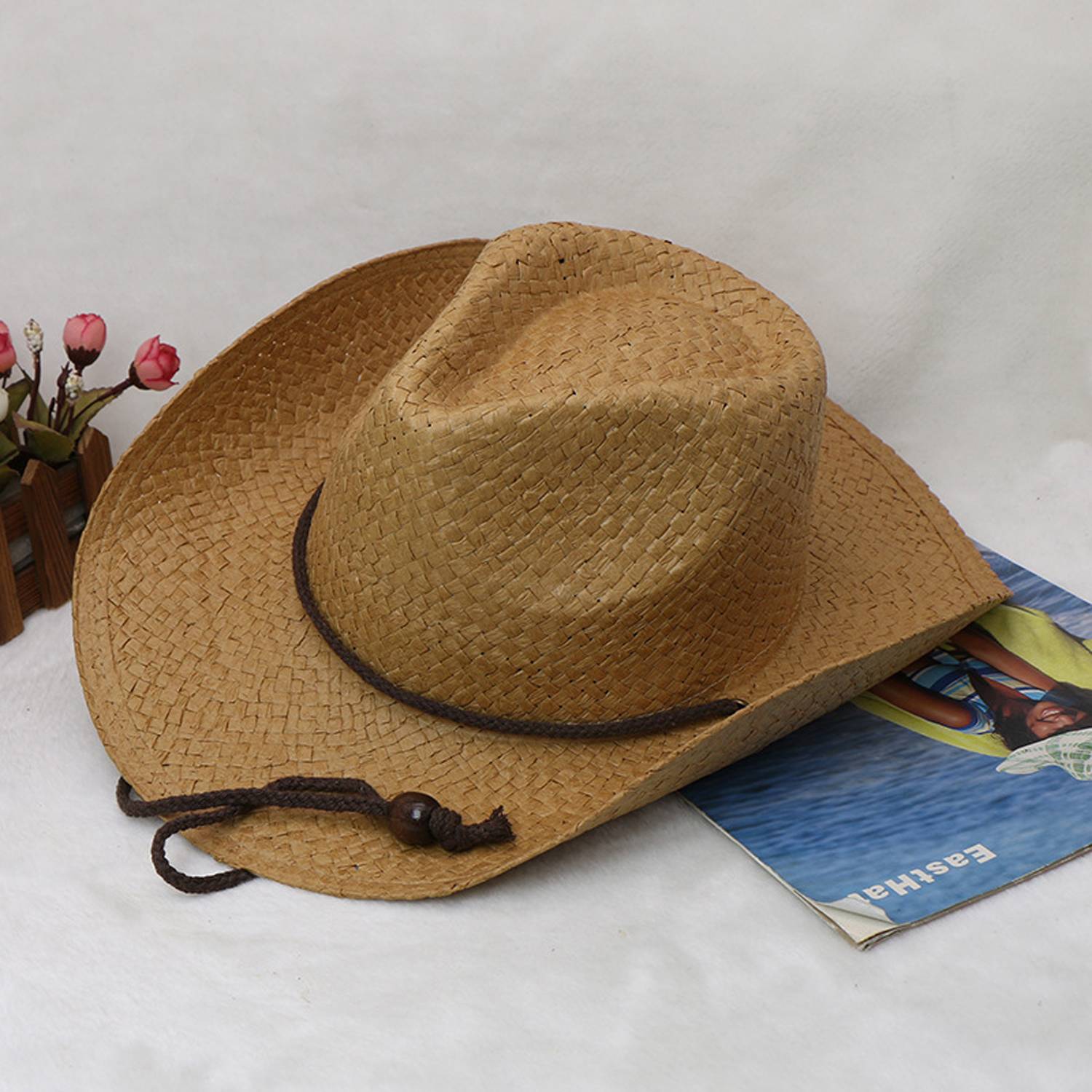 Men And Women Pull Grass Hand Woven Western Cowboy Hat 6
