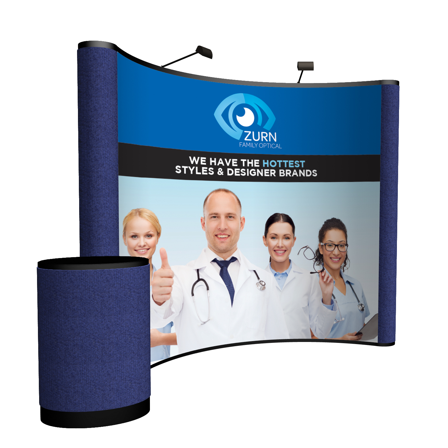 10' Curved ARISE Floor Display Kit (Mural with Fabric Ends) 14